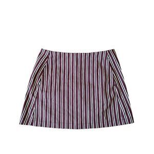 Urban Outiftters Women's Size Small Maroon Cream Purple Pinstripe Mini Skirt
